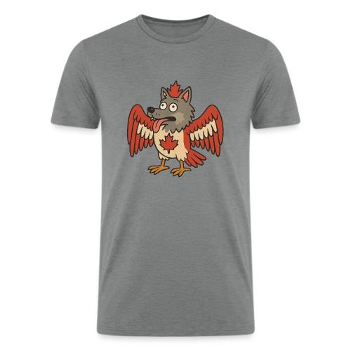 Maple-Mad Wolfbird – Quirky Canadian Creature - Men’s Tri-Blend Organic T-Shirt