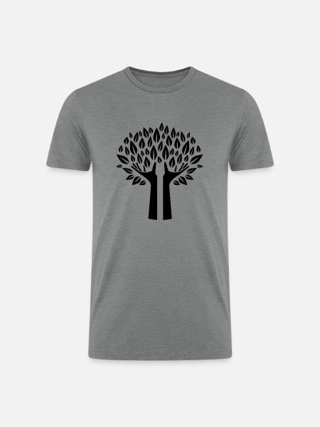 conservation of nature - Men’s Tri-Blend Organic T-Shirt - heather gray