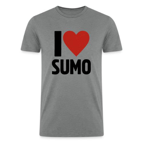 I Love Sumo – Bold Minimalist Sumo Wrestling Fan - Men’s Tri-Blend Organic T-Shirt