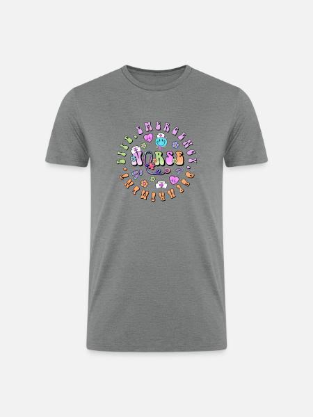 Emergency Nurse circle - Men’s Tri-Blend Organic T-Shirt - heather gray