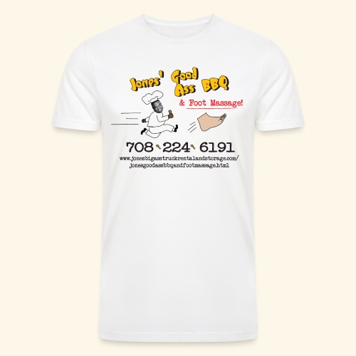 Jones Good Ass BBQ and Foot Massage logo - Men’s Tri-Blend Organic T-Shirt