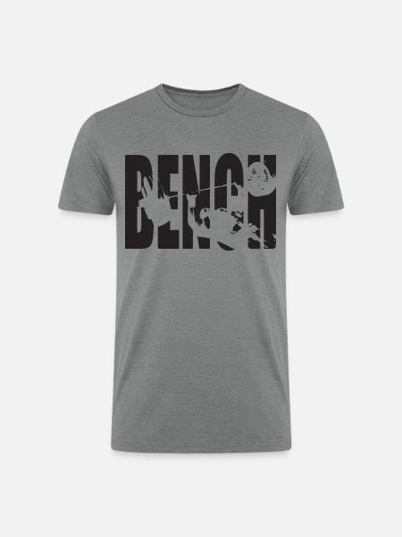 Bench Press - Men’s Tri-Blend Organic T-Shirt - heather gray