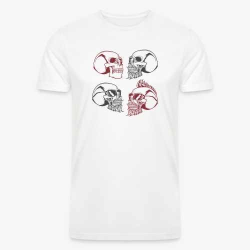 4 skulls - Men’s Tri-Blend Organic T-Shirt