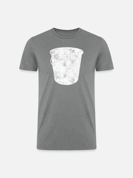 Pail Bucket Container - Men’s Tri-Blend Organic T-Shirt - heather gray