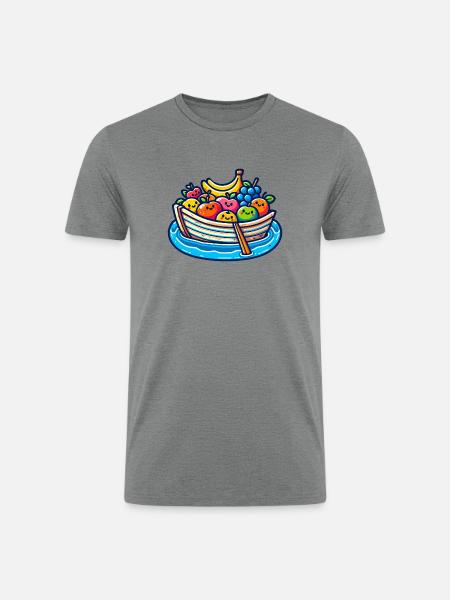 Fruity Boat Adventure - Men’s Tri-Blend Organic T-Shirt - heather gray