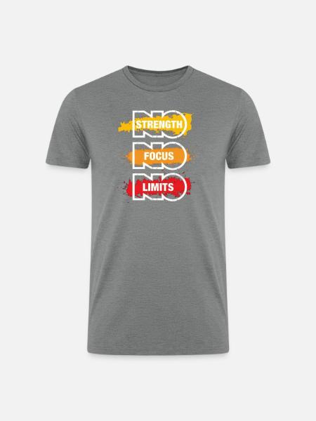No Limits: Strength Focus - Men’s Tri-Blend Organic T-Shirt - heather gray