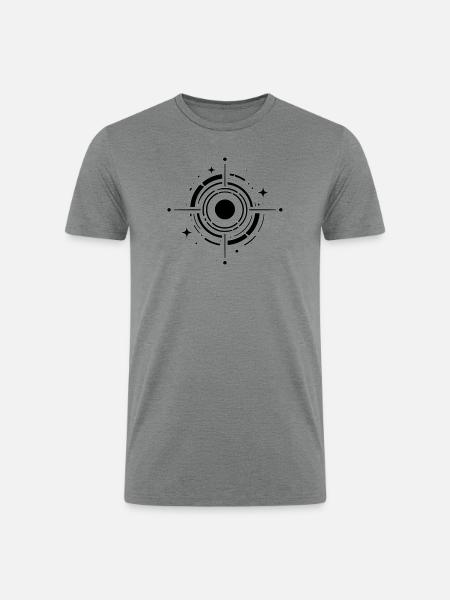 Cosmic Target Ring Emblem - Men’s Tri-Blend Organic T-Shirt - heather gray