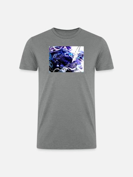 Moonlit Oni Blade - Men’s Tri-Blend Organic T-Shirt - heather gray