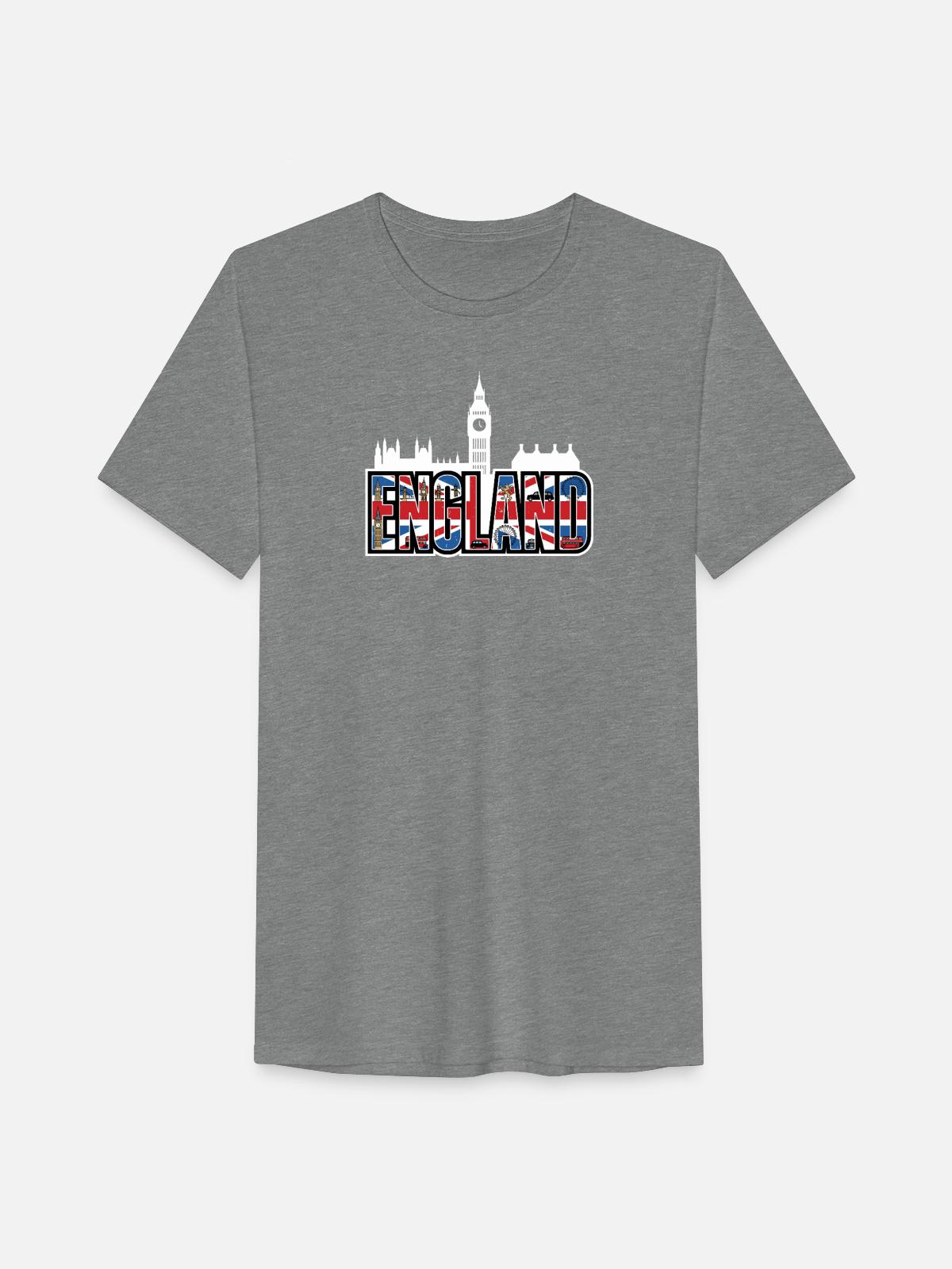 England - Men’s Tri-Blend Organic T-Shirt - heather gray - Front