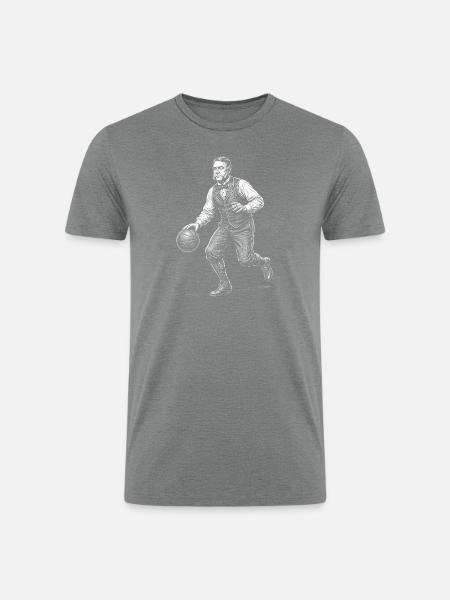 Chester A Arthur Basketball - Men’s Tri-Blend Organic T-Shirt - heather gray