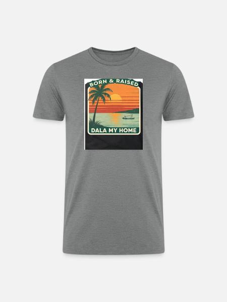 Born & Raised Dala My Home - Men’s Tri-Blend Organic T-Shirt - heather gray