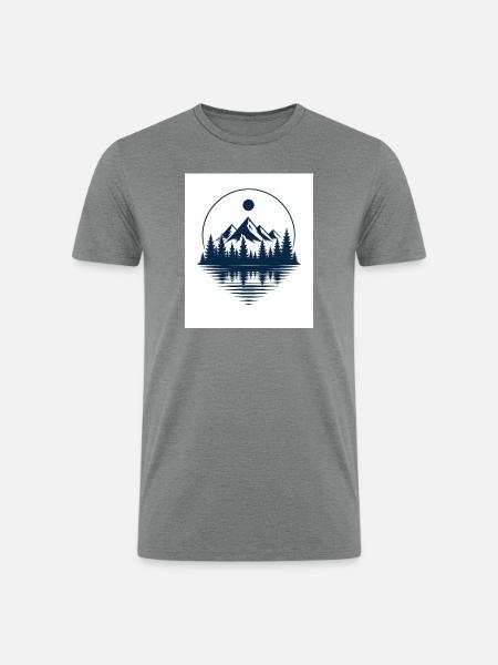 Silent Pines - Men’s Tri-Blend Organic T-Shirt - heather gray