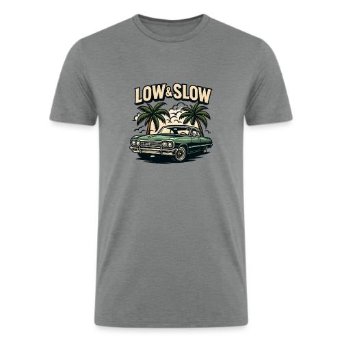 Classic Lowrider Car | Low & Slow Retro T-Shirt - Men’s Tri-Blend Organic T-Shirt