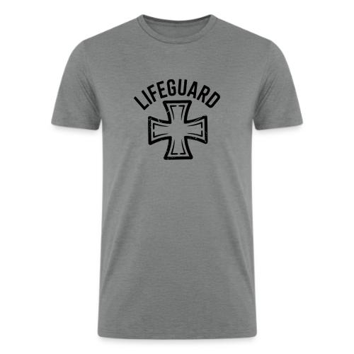 Lifeguard Cross Emblem - Men’s Tri-Blend Organic T-Shirt