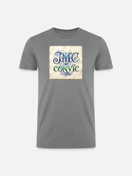 IMC Convic Monogram Flourish - Men’s Tri-Blend Organic T-Shirt - heather gray