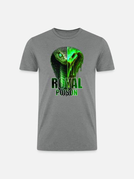 Royal Poison Serpent Split - Men’s Tri-Blend Organic T-Shirt - heather gray