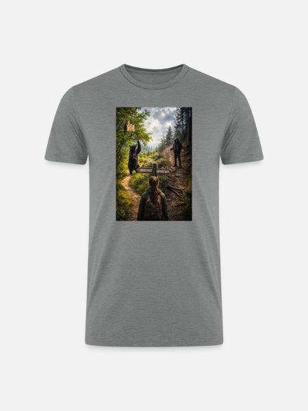 Choose the bear - Men’s Tri-Blend Organic T-Shirt - heather gray