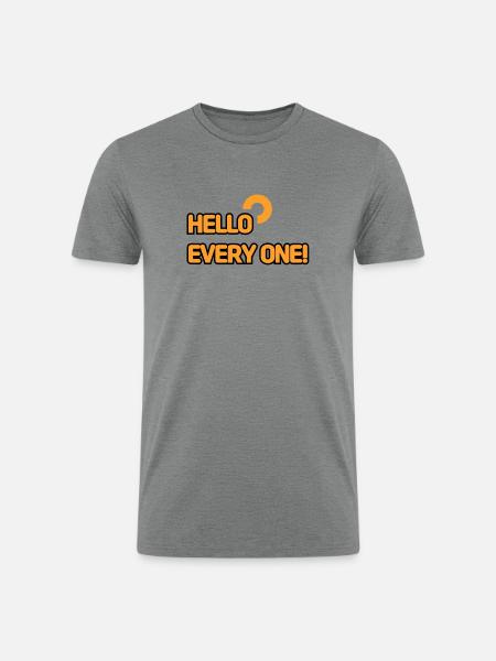 HELLO EVERY ONE 002 - Men’s Tri-Blend Organic T-Shirt - heather gray