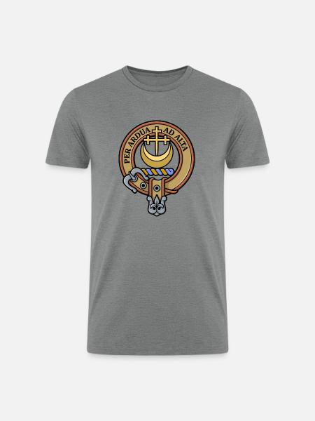 Clan Hannay Crest - Men’s Tri-Blend Organic T-Shirt - heather gray