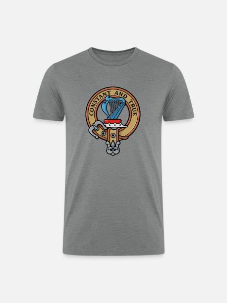 Clan Rose Crest - Men’s Tri-Blend Organic T-Shirt - heather gray