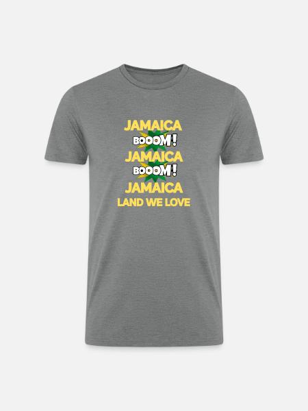 Jamaica Boom v3 - Men’s Tri-Blend Organic T-Shirt - heather gray