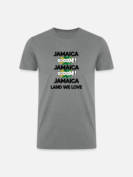 Jamaica Boom v2 - Men’s Tri-Blend Organic T-Shirt - heather gray