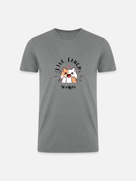Live Laugh - Men’s Tri-Blend Organic T-Shirt - heather gray