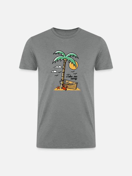 Take Me Away - Men’s Tri-Blend Organic T-Shirt - heather gray
