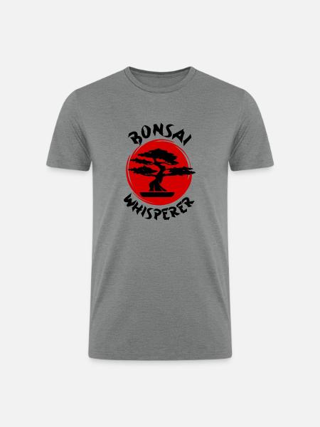 Bonsai Whisperer - Men’s Tri-Blend Organic T-Shirt - heather gray