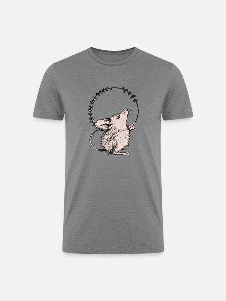 Mouse - Men’s Tri-Blend Organic T-Shirt - heather gray
