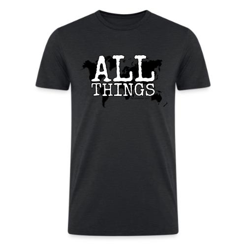 All Things World Map - Men’s Tri-Blend Organic T-Shirt