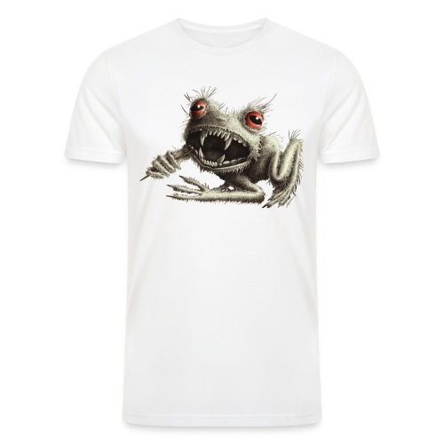 Werefrog - Frog with Toothpick - Men’s Tri-Blend Organic T-Shirt
