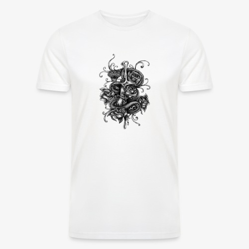 Dagger And Snake - Men’s Tri-Blend Organic T-Shirt