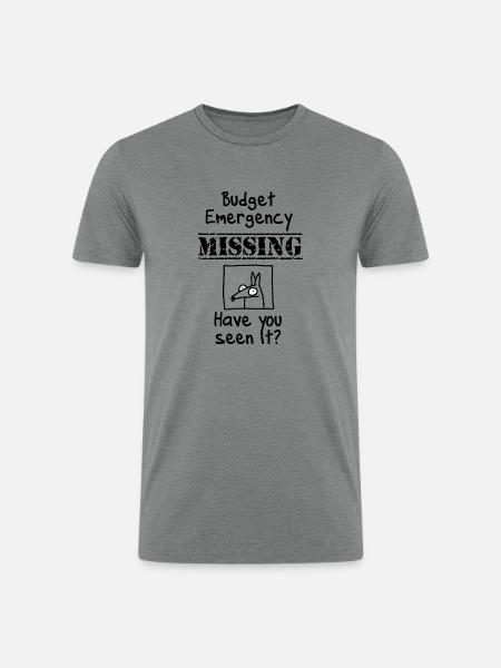 Budget Emergency - Men’s Tri-Blend Organic T-Shirt - heather gray