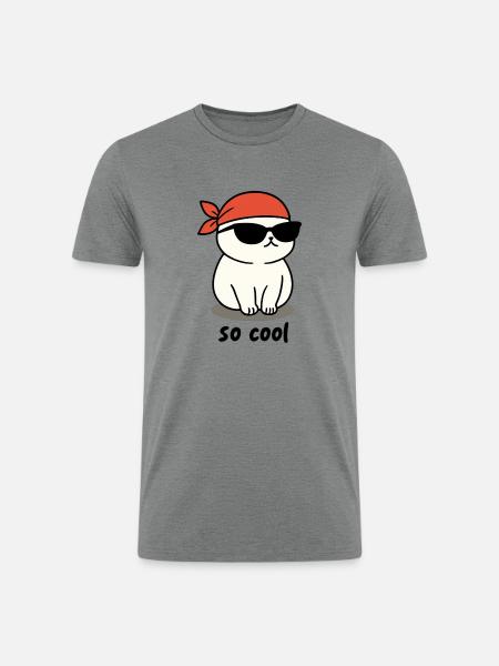 so cool cat - Men’s Tri-Blend Organic T-Shirt - heather gray