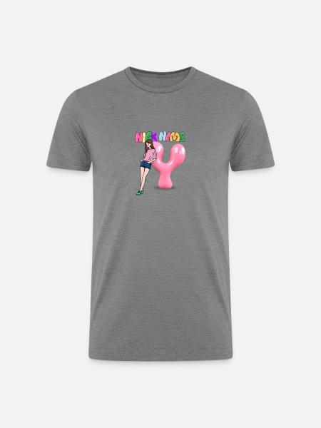 Nick Name Y - Men’s Tri-Blend Organic T-Shirt - heather gray