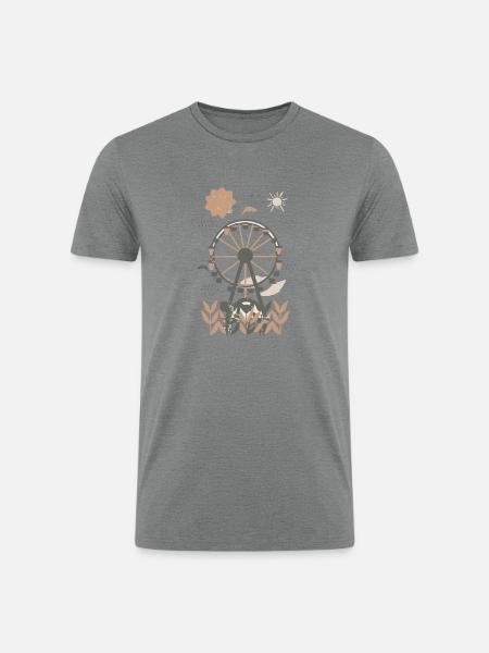 Abandoned Ferris Wheel Boho - Men’s Tri-Blend Organic T-Shirt - heather gray