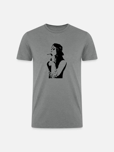 smoking chola - Men’s Tri-Blend Organic T-Shirt - heather gray