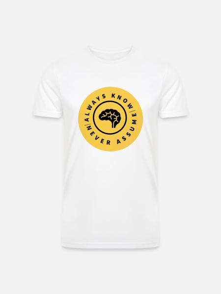 Always Know Never Assume Badge - Men’s Tri-Blend Organic T-Shirt -