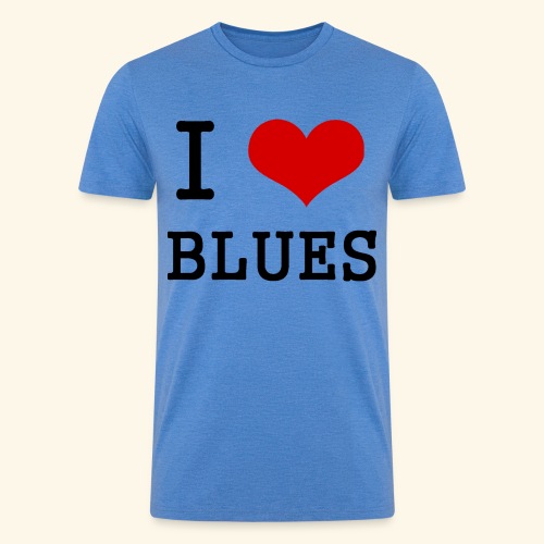 I Heart Blues - Men’s Tri-Blend Organic T-Shirt