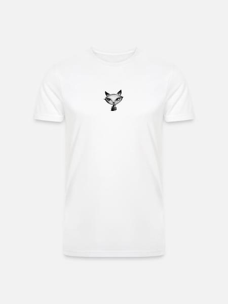 Whimsical Cat Bead Portrait - Men’s Tri-Blend Organic T-Shirt -