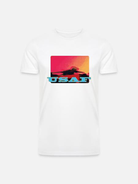 USAF F-14 Tomcat Airplane - Men’s Tri-Blend Organic T-Shirt -