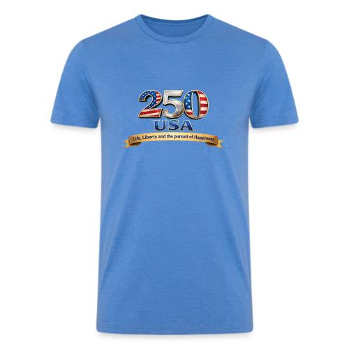 250 USA Liberty Banner - Men’s Tri-Blend Organic T-Shirt