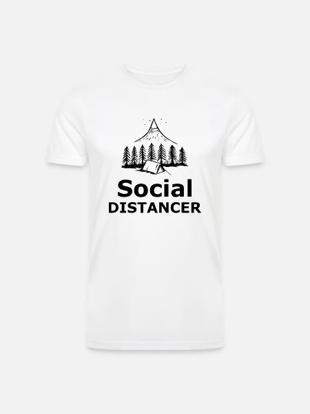 Social Distancer - Men’s Tri-Blend Organic T-Shirt - 