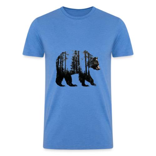 Evergreen Bear Silhouette - Men’s Tri-Blend Organic T-Shirt