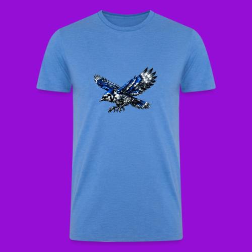Silver Blue Jay Dive - Men’s Tri-Blend Organic T-Shirt