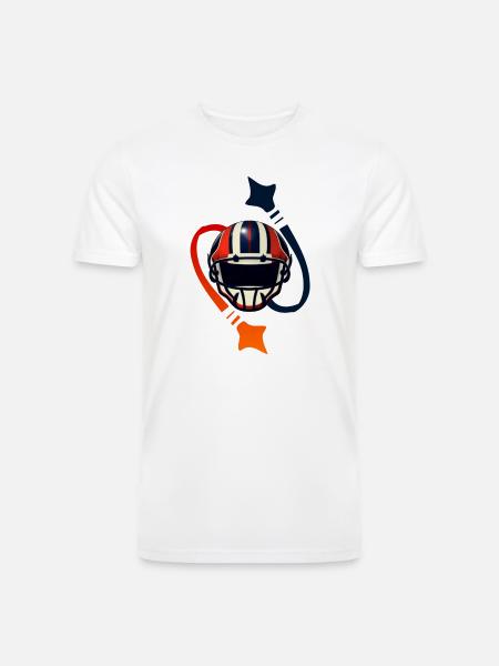 Patriotic Helmet Emblem - Men’s Tri-Blend Organic T-Shirt -