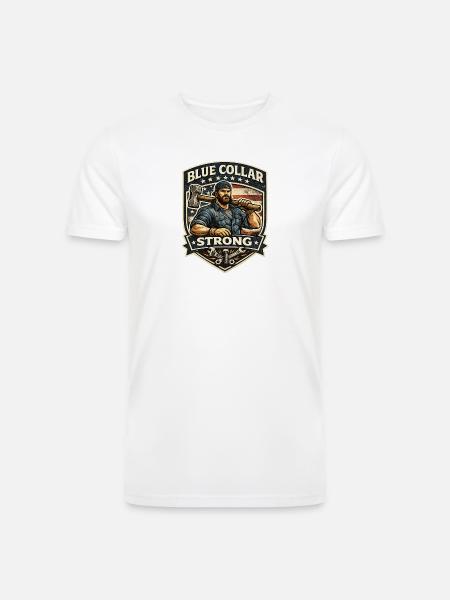 Blue Collar Strong  - Men’s Tri-Blend Organic T-Shirt - 