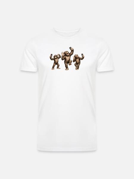 Chimp Selfie Squad - Men’s Tri-Blend Organic T-Shirt - 