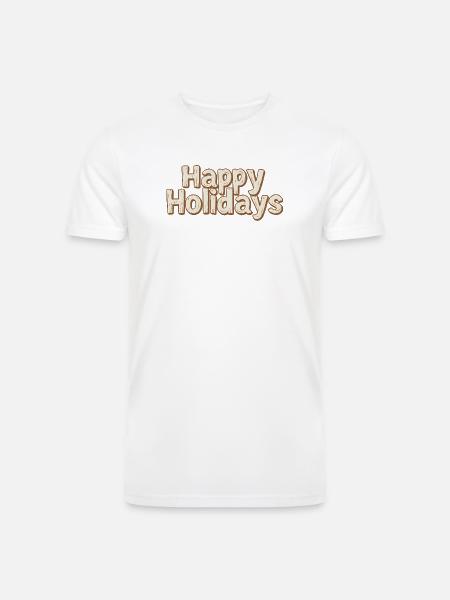 Happy Holidays Rustic Lettering - Men’s Tri-Blend Organic T-Shirt -